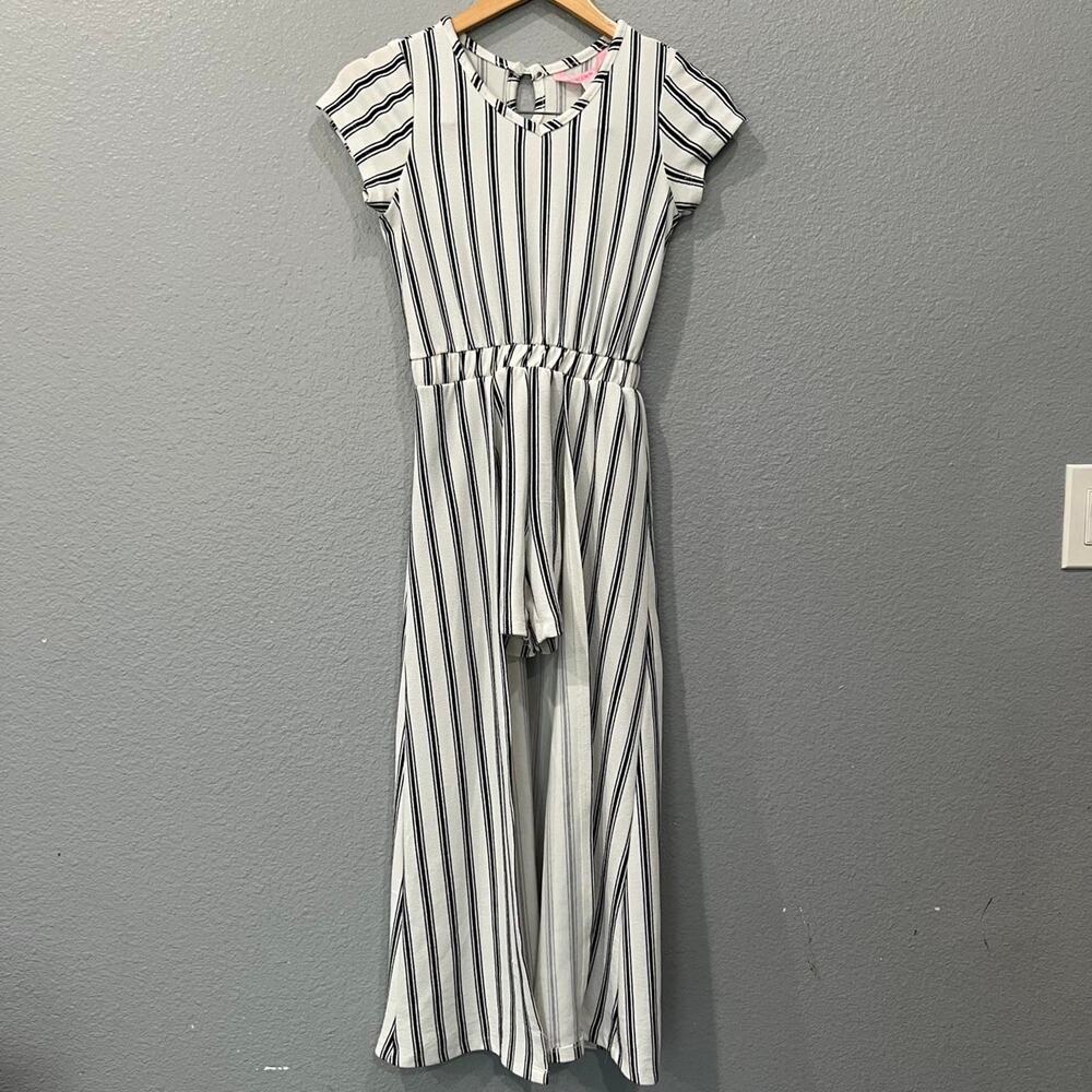 1st kiss girls striped skort romper size 10/12